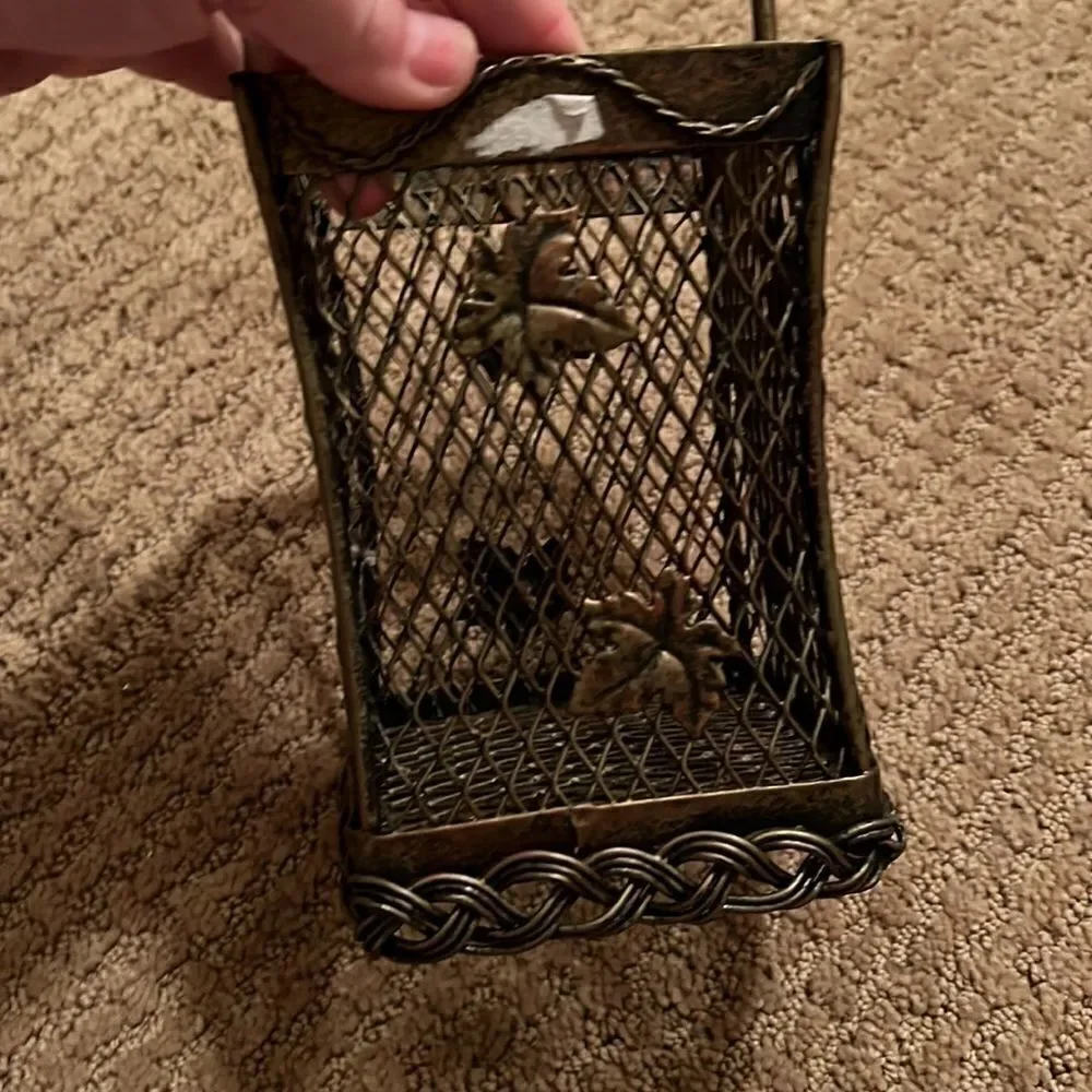 Home Accents Metal Wine Basket